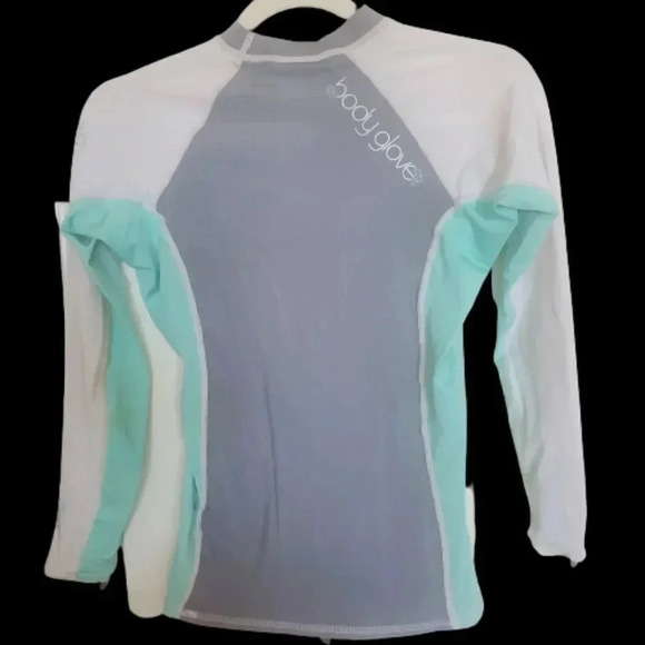 Body Glove long sleeve green, gray and white rash guard Size Small - Picture 2 of 4